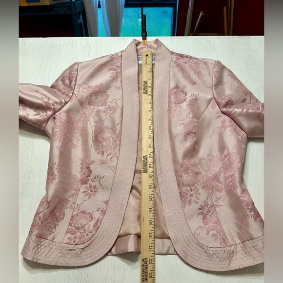 Jessica Howard 3-Piece Set Skirt Suit Blush Pink Floral 12P - Picture 7 of 16